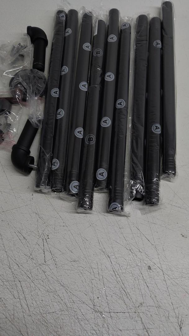 l Black Industrial Curtain Rods for Windows to 48 Inch(2.3 to 4 Feet),Drapery Rods, Indoor and Outdoor, Matte Black