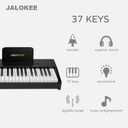 Kids Piano Keyboard, Digital Piano for Kids, Music Educational Instrument Toy, Wood Toy for 3+ Girls and Boys (Black, 37 Keys)