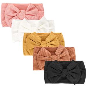 DRESHOW BQUBO Baby Nylon Headbands Hairbands Hair Bow for Girls Newborn Infant Toddlers Hair Accessories