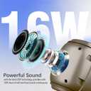 Portable Wireless Speaker, BT5.3, IPX6 Waterproof,Stereo Sound, RGB Lights,TWS Pairing,TF-Card in, for Home Theater, Party,Outdoor Travel (Gray)