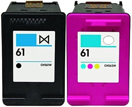 Refilled Ink Cartridge Replacement for HP 61 for Envy 4500 5530 Deskjet 1010 3050 2540 2050 Officejet 2620 Printers (1 Black 1 Color)