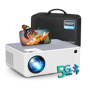 FANGOR 1080P HD Projector, WiFi Bluetooth Projectors, Max 230” Projection Screen Portable Home Theater Video Movie Proyector With Tripod, Compatible with HDMI, USB, Laptop, iOS & Android Phone