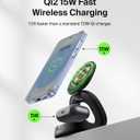 Belkin MagSafe Charger Compatible, 2-in-1 Qi2 Wireless Charging Station 15W, Convertible Charger for iPhone 17, Apple Watch, AirPods, Pixel 10, Portable Phone Stand for Travel w/ 30W Adapter - Black