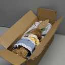 DR.DUDU Set of 2 Easter Decorations 13" Bunny Figurines Tabletop Spring Decor, Rustic Straw Bunny Couple with Carrot, Sisal Rabbit Statues Ornaments for Table Home Office Kitchen Farmhouse