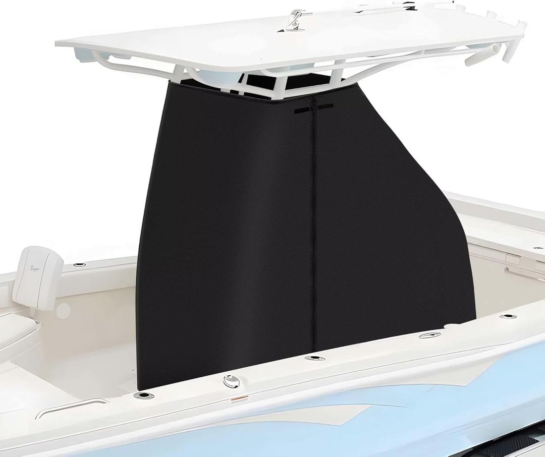 Yexcend T-Top Center Console Cover for Boat, 600D Heavy Duty Waterproof Tear-Resistant Polyester T Top Boat Cover, Black(82" L x 54" W x 72" H)