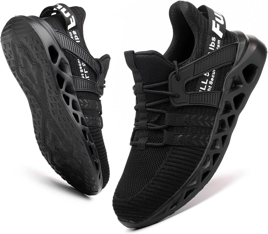Furuian Steel Toe Sneakers for Men Women Lightweight Safety Shoes Comfortable Puncture Proof Slip On Indestructible Work Shoes Size 40