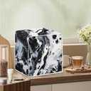 Marble Coffee Maker Cover Protector with Top Handle Washable Dustproof Small Kitchen Appliance Protector, L, Marble Print