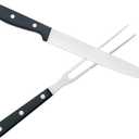 2 x Carving Knife and Fork Set, Carving Set for Chicken Meat Turkey Carving Knife and Fork Set, BBQ Knife Set