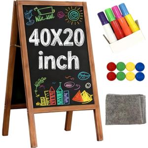 A-Frame Chalkboard Sign 40"x20" Magnetic Double‑Sided Sandwich Board