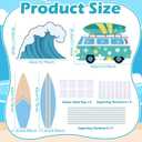 4 Pcs Large The Big One Themed Birthday Party Decorations 1st Birthday Decoration Beach Surfboard Cardboard Cutout Photo Booth Props Backdrop for Beach Pool Baby Shower Supplies, 4, Surfboard