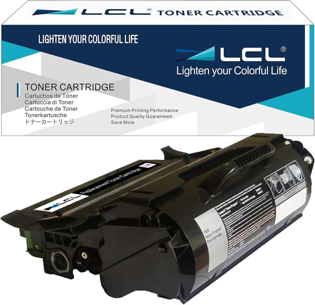 LCL Remanufactured T650A11A T650A21A Toner Cartridge Replacement for Lexmark T650 T652 T654 T650n T650dn T650dtn T654dtn T656dne TS654dn TS656dne T652n T652dn T652dtn T654n T654dn Printers (Black) (High-Yield)