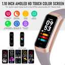 Fitness Tracker, Activity Trackers with 24/7 Heart Rate, Blood Oxygen Blood Pressure Sleep Monitor, Step Counter with 1.1" AMOLED Touch Color Screen, Calorie Pedometer Health Smart Watch for Women Men