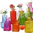 Glass Bud Vases Set of of 12/15/33, Small Bud Vase in Bulk, MIni Flower Vase for Centerpiece, Vintage Decorative Clear Vase Set for Flowers, Wedding Reception, Christmas, Home Dcor (Multicolor-12pcs)