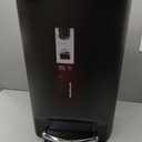 simplehuman 50 Liter / 13 Gallon Semi-Round Kitchen Step Trash Can with Secure Slide Lock, Black Plastic