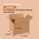 AVIDITI 12 x 8 x 8 Corrugated Cardboard Boxes, Small 12"L x 8"W x 8"H, Pack of 25 | Shipping, Packaging, Moving, Storage Box for Home or Business, Strong Wholesale Bulk Boxes
