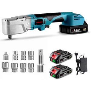 ONEVAN Cordless Electric Ratchet Wrench, 412FT-LBS(550N.m), 1600 RPM, 20V Cordless Ratchet Wrench 1/2 with 2 Pack 2.0Ah Batteries and Fast Charger, 7 Sockets, Adapte ONEVAN Cordless Electric Ratchet Wrench, 412FT-LBS(550N.m), 1600 RPM, 20V Cordless Ratchet Wrench 1/2 with 2 Pack 2.0Ah Batteries and Fast Charger, 7 Sockets, Adapte