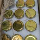 Encheng 1.5oz Clear Hexagon Jars,11 Pcs Mini Honey Jars with Golden Lids,Small Glass Jars with Tags and Jute Twine for Party Favor,Herbs,Jelly,Jams,Spices,Wedding Favor