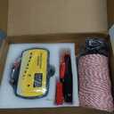 Electric Fence Charger 12V Input to 12KV Output, 2 Joule, 120 Acre Plug-in Electric Fence Energizer for Wildlife Control & Animal Intrusion Prevention Includes Warning Signs and Conductive Wire