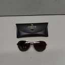 CARFIA Acetate Metal Sunglasses for Women Polarized UV Protection Trendy Fashion Style CA2305 (1. Gradient Brown Lens)