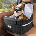 Doglike Dog Car Seat for Small Dogs Up to 35 lbs [2026 Ultimate Comfort & Safety], 5" Memory Foam Pet Booster Seats with Detachable Washable Cover, Dog Bed for Car with Puppy Travel Safety Belts, Grey