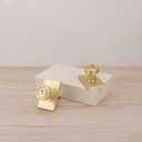 parro Gold Door Knobs Interior & Exterior, Keyed Entry Door Knob for Bedroom & Living Room, Satin Brass Pismo Doorknobs