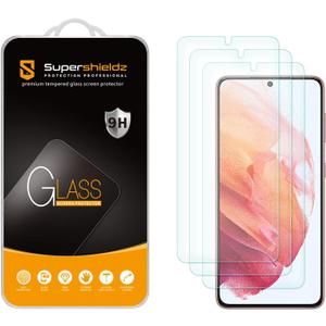 (3 Pack) Supershieldz Designed for Samsung Galaxy S21 5G Tempered Glass Screen Protector, Anti Scratch, Bubble Free