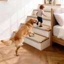 Bullnose Carpet Stair Treads, 7-Piece Set Stair Treads for Wooden Steps, 29.5" x 9.5"