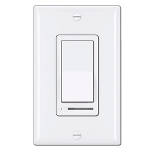 BESTTEN Dimmer Light Switch, Universal Lighting Control, Single Pole or 3 Way, Compatible with LED Dimmable Lamp, CFL, Incandescent, Halogen Bulb, Decorator Wallplate Included, UL Listed, White (Standard)