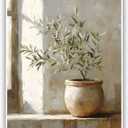 Vintage Still Life Botanical Wall Art Rustic Farmhouse Wall Art Room Aesthetic Oil Painting Vintage Potted Plant Poster Olive Tree Still Life Picture 12x16 Inch UnFramed for Living Room Bedroom Office