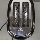 Hamilton Beach 2 Slice Extra Wide Slot Toaster with Bagel & Defrost Settings, Shade Selector with 7 Browning Levels, Toast Boost, Auto Shutoff, Black & Stainless Steel (22633)