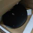 EDISHINE 68" Arc Floor Lamp with Table, Vintage Standing Lamp for Living Room with Tray, Height Adjustable, 5 Color Temperatures LED Bulb Included, Beige Shade, for Bedroom Office, Wood Grain