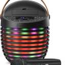 Singing Machine Karaoke system for Adults & Kids with Wireless Microphone, SingCast One - Karaoke Speaker with Video Casting Technology, Karaoke System with Bluetooth & Echo Effects (Black)