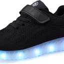 AoSiFu Kids Light Up Shoes Toddler Girls Boys Breathable Led Flashing Sneakers USB Charge (2 Little Kid)