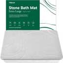 Large Stone Bath Mat, Super Absorbent Diatomaceous Earth Bath Mat, Quick Drying Non-Slip Diatomite Stone Bath Mats for Bathroom, Easy to Clean (Light Gray, 31.5" x 19.7")