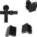 2PCS Sliding Barn Door Stopper, Flat Track Hardware Accessories (Fit for Track: Width: 1-7/16 in-1-5/8 in, Thickness: 1/4 in)