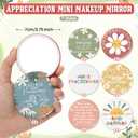 21 Set Nurses Week Gifts for Women Nurse Practitioner Graduation Gifts Bulk Np Cosmetic Bags Compact Mirrors Canvas Makeup Bag Nurses Gift for Nursing School Hospital