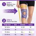 Light Hinged Knee Brace for Women, Strong Adjustable Compression Knee Brace, Quick Wrap Around Patella Support with Side Stabilizers for Meniscus Tear, Arthritis (Purple, M)