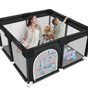 Baby Playpen, HDJ 50*50 inch Baby Play Yard with Soft Breathable Mesh and Anti-Slip Base, Baby Fence