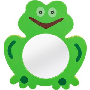 Toyvian Baby Bath Mirror Toy 7X7 Inch Unbreakable Foam Mirror for Kids Toddler Shower Bath Time Educational Coordination