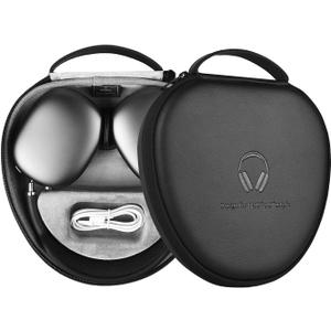 For Apple AirPods Max Case Accessory: WIWU AirPod Max Case with Sleep Mode | Airpod Max Accessories for Apple Headphones | Ultra-Slim Travel Carrying Case | Portable Storage Bag | Fits 1st & 2nd Gen (Black)