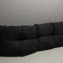 Klear Vu The Gripper Non-Slip Tufted Bench Cushion for Indoor Furniture, Assembled in USA, Entryway Storage, Bay Window, Corner Nook or Piano Seat, 43 Inches, Solid Black