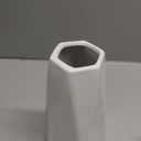 Small White Vase, 7.4 Inch Ceramic Flower Vases Minimalism Style for Modern Table Shelf Centerpiece Home Decor Fit for Housewarming, Weddings, Birthday, Thanksgiving Day, Halloween, Christmas