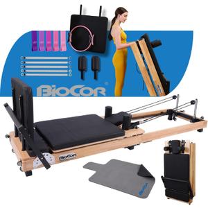 MAX4.0 Pilates Reformer, Wood Pilates Machine with Pilates Ring, Yoga Bands & Jumpboard, High-Resistance Springs, Foldable Pilates Equipment for Home Workouts up to 800 lbs Weight Capacity