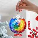 2 x Christmas Ornaments, Stained Glass Christmas Decorations, Xmas Tree Ornaments, Holiday Ornament, Holiday Presents, Unique Xmas Gifts, Gift Exchange, Gift Idea - Rainbow Spiral