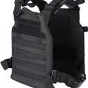 Greencity Weight Vest Adjustable Strength and Endurance Training, Tactical Vest Quick Release with Molle System, Fitness Workouts, Running, 1.5 Lbs