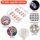 9 Pcs Press On Nail Packaging Box with 30 Pcs Adhesive Double Sided Tape Acrylic Press on Nail Case Clear Nail Packaging for Press Ons Artificial False Nails Display Container Supplies