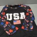American Flag Shirts for Women Patriotic Tshirts 4th of July Shirt Girls USA Outfits Stars Stripes Tee Tops, L