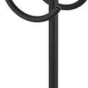 Hoooh Matte Black Free-Standing Towel Ring - Double-Ring & Marble Base Design - Stainless Steel Hand Towel Rack for Bathroom Vanity Countertop