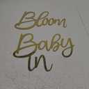 Wokceer Baby in Bloom Sign for Backdrop Baby Shower Sign for Party Banner Gender Reveal Boy Girl Decorations Baby's 1st Birthday Party (15.2 Inch x 12.6 Inch, Light White)
