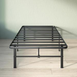 Zinus Rumi 14in Twin Metal Bed Frame, Quick Assembly SmartBase Mattress Foundation, Heavy Duty Sturdy Steel with No Box Spring Needed, Eco-Friendly Packaging, Black